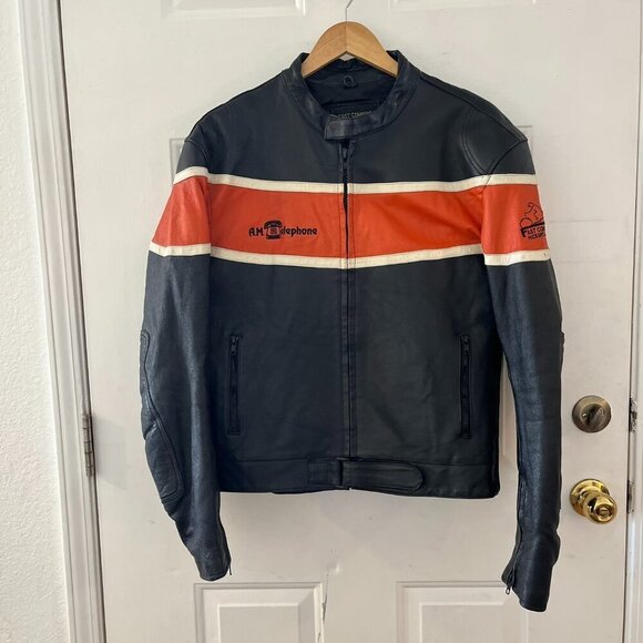Vintage Fast Company Hickory N-C Cool Unique Leather Motorcycle Jacket Sz 1XL - Picture 1 of 16